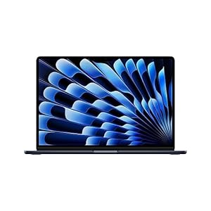 Apple 2023 MacBook Air laptop with M2 chip: 15.3-inch Liquid Retina display, 8GB RAM, 256GB SSD storage, backlit keyboard, 1080p FaceTime HD camera, Touch ID. Works with iPhone/iPad; Midnight