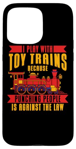 I Play With Toy Trains-�@�֎Ԗ͌^ �S����� �X�}�z�P�[�X iPhone 15 Pro Max �p