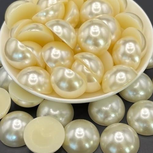 Sqqzuie 100�� 20mm �A�C�{���[ �t���b�g�o�b�N �p�[���A�n�[�t���E���h ABS �p�[�� DIY �N���t�g�A�l�C���A�[�g�A�W���G���[���� �C �m���o�b�O (�A�C�{���[�A20mm)