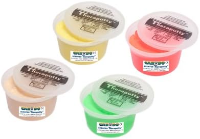 TheraPutty Scented Exercise Putty, 1 lb, 4-Piece Set Tan, Yellow, Red, Green