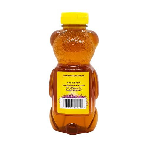Miel pura Star Thistle 24oz en envase oso miniatura 3