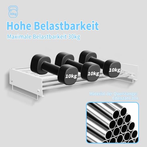 OUUTMEE Wandmontierter Wäschetrockner mit 100 cm Langen Stäben 6 Aufhängelinien Klappbarer Wäschetrockner für den Innen- und Außenbereich im Badezimmer (Weiß)