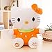 Bambola Imbottita in Morbido Cotone E Peluche Corto per Cuscino O Giocattolo, Hello Kitty Peluche Regali Creativi per Bambini/Ragazze E Ragazzi/Amici,Arancia,85cm