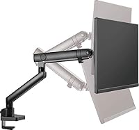 ICY BOX Monitor Halterung für 1 Monitor bis 32 Zoll (bis 8kg, VESA 75x75/100x100), Monitorständer aus Stahl, Schwenk-& Neigbar, Befestigung auf Tischplatte/Tischkante, IB-MS313-T, Schwarz – Ansicht 3