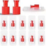 Novabright 10 Pcs Luer Stopper Red Closing Cones Individually Packaged for Male & Female Luer Connectors for Tubing and Fluid Control