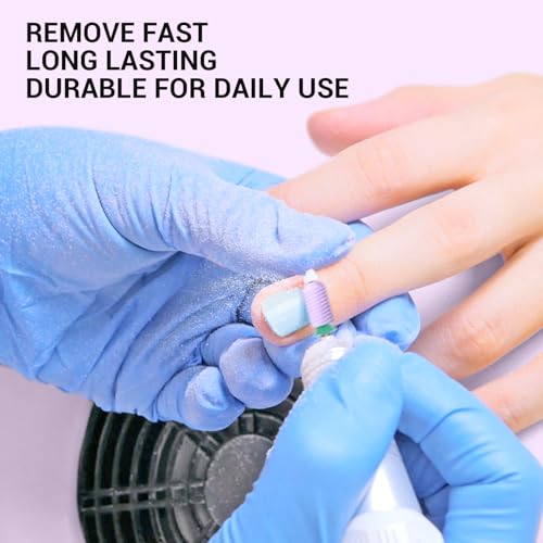 Image of MelodySusie Ceramic Nail Drill Bit, 3 /32'' Smooth Round Top Large Barrel Bits, Suitable for Manicure Pedicure Cuticle Gel Polishing, Beginners Bits, Purple, Series Bit-S, Coarse