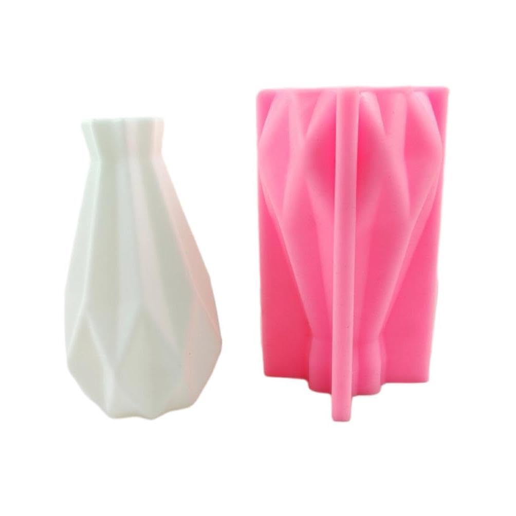 Moule en silicone pour pot de fleurs de succulentes en ciment losange géométrique DIY