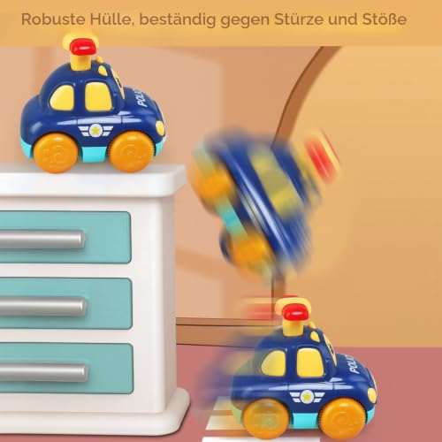 LEADSTAR Baby Aufziehauto,3 Stück Spielzeugauto Set Baby Auto Spielzeug Fahrzeuge Reibung Zurückziehen Spielzeugautos Autos Kinderspielzeug Strumpffüller für Jungen Mädchen Kinder ab 1 2 3 Jahre