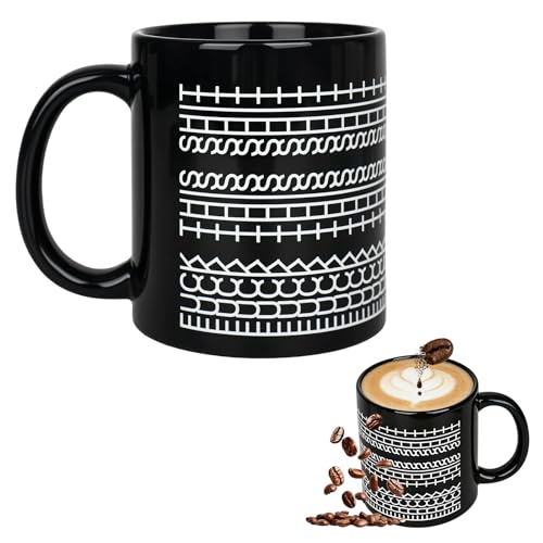 bssmmai Fuck This Shit Tasse, Fuck This Shit Mug mit Versteckter Botschaft, Keramik 350ml Mug mit Isoliertem Henkel, Neuartiger, kreativer und humorvoller Trinkbecher für Erwachsene (Schwarz)