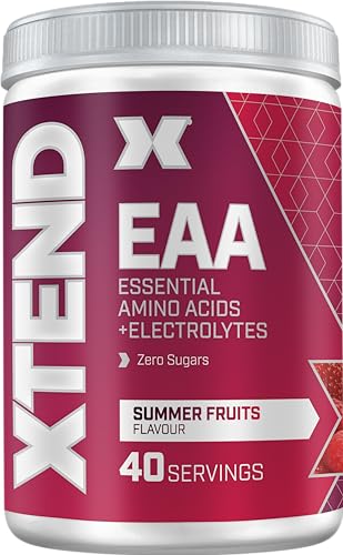 XTEND EAAs 40 portions pour l'hydratation et la performance physique | Hydrate, répare, récupère | 9 acides aminés essentiels + électrolytes ajoutés | Fruits d'été