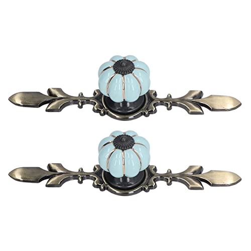 Manopole per Armadietti Decorativi Cassetti in Ceramica Tirano di Zucca Dipinta a Mano Decorative in Stile Pastorale Cinese Manico in per Armadietto