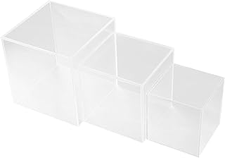 CIYODO 3 Peças Caixas De Exibição Transparente Caixa De Montagem Modelo Vitrine Casos De Exibição De Plástico Transparente Caso De Exibição Transparente Para Colecionáveis Modelo Capa