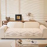 WEYOND Funda de Sofá Suave de Felpa Lavable, Beige)