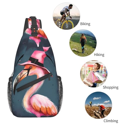 Bolso cruzado deportivo estilo sling negro miniatura 6