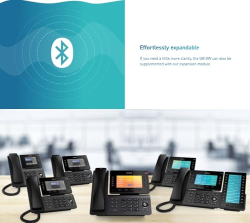 Teléfono de sobremesa Snom D815WB con 12 SIP y puerto USB 5