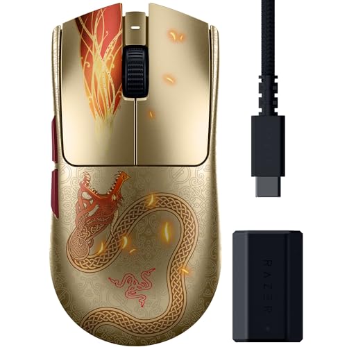 Razer Viper V3 Pro Counter-Strike 2 Dragon Lore - Ultralight Wireless Esports Gaming Mouse - 54g - 8K HyperPolling - Sensor 35K DPI - 2.4GHz HyperSpeed - 95 Hours Battery Life - PC/Mac | Dragon Lore view 1
