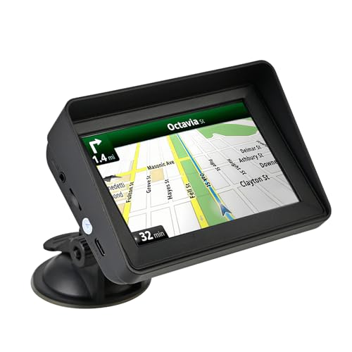 Brynest 5Inch Sat Nav, HD Touch Screen GPS Navigation for Cars Trucks with UK, Europe Maps, HGV Sat Nav Trucks, Lifetime Free Updates, Support Postcode Search, Speed Camera Alert, Voice Guidance, POI