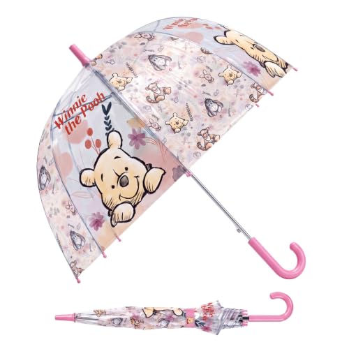 Image of Disney Kids Winnie the Pooh Transparent Bell Umbrella 46cm for Rainy Days