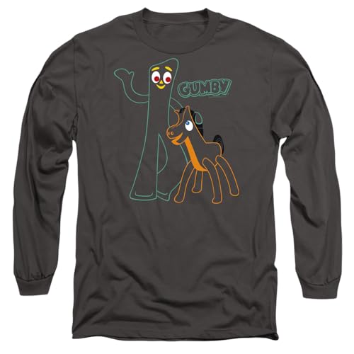 T-shirt Charcoal Mixte Gumby Gumby Outlines vêtement manches longues anthracite