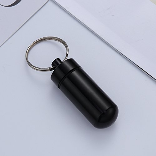 SUPVOX 5 peças chaveiro porta-comprimidos capa de liga de alumínio impermeável medicina suporte (pre