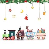 BTtime クリスマス 飾り 木製 オーナメント 置物 列车 ミニ プレゼント 車 工芸品 こども ギフト ツリー 鹿 ギフト 飾り付け かわいい 卓上 玄関 室内