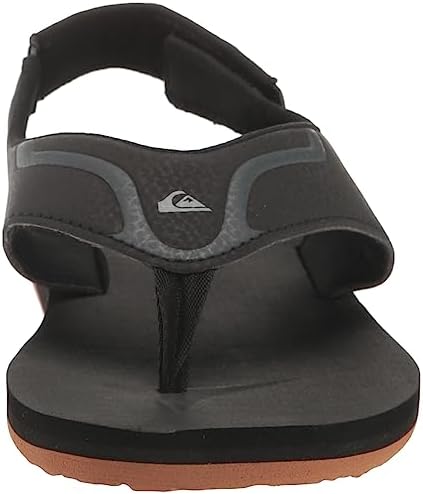 Quiksilver Boy's Mathodic Recovery A/T Heel Strap Flip Flop Athletic Sandal Youth, Black 1 233, 12 Little Kid | Image 1
