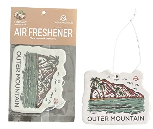 Outer Mountain Surf Wax Coconut Air Freshener - Coconut Air Freshener - Surfer Gift - 1 Airfreshener #TOP1