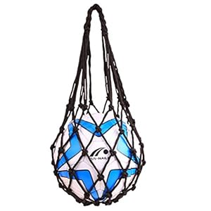 LIOOBO sterke sportbal-nettas individuele basketbal-volleybal-voetbaldrager (zwart)