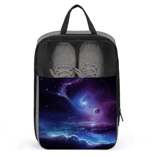Bolsa de almacenamiento para zapatos de viaje impermeable con diseño Galaxy Starry Sky