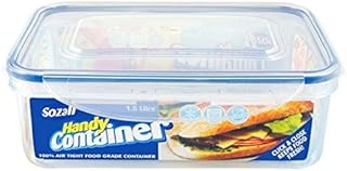 Innova® Air tight Food 1.5L Clip & Lock Airtight Food Container Storage Box Freeze