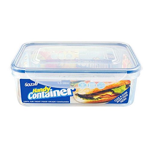 Innova® Air tight Food 1.5L Clip & Lock Airtight Food Container Storage Box Freeze