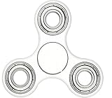 Krazy Spinner Hand Spinner Toy Stress Reducer Ultra Durable HighSpeed Ceramic Bearing Finger Toy Guarantee 1+min SpinTime Perfect for ADD ADHD Anxiety Autism Stress Relief (WHite-1)