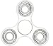 Krazy Spinner Hand Spinner Toy Stress Reducer Ultra Durable HighSpeed Ceramic Bearing Finger Toy Guarantee 1+min SpinTime Perfect for ADD ADHD Anxiety Autism Stress Relief (WHite-1)