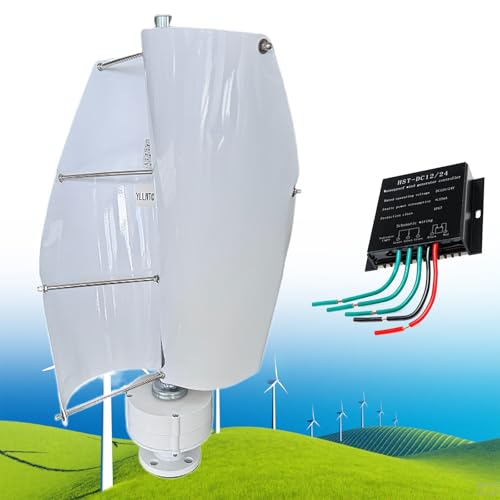 Éolienne verticale 12000W pour stopper les pannes électriques avec son régulateur MPPT