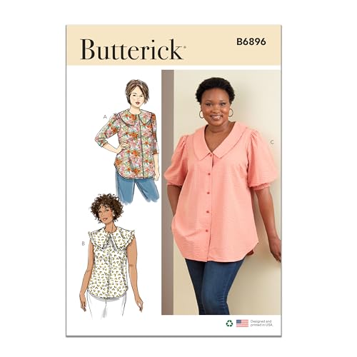 Butterick B6896W3 Women's Top Sewing Pattern Kit, Design Code B6896,