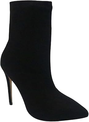 Anne Michelle Womens Pointed Toe Stiletto High Heel Ankle Booties