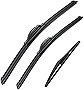 3 wipers Replacement for 2008-2019 Toyota Highlander, Windshield Wiper Blades Original Equipment Replacement - 26'/20'/12' (Set of 3) U/J HOOK
