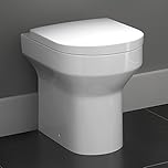 Luxury Back To Wall Toilet Pan & Soft Close Seat Modern Ceramic Bathroom WC