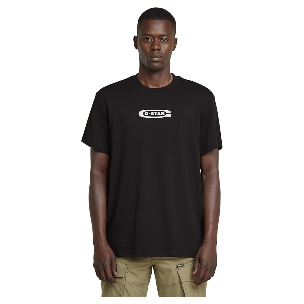 G-Star Men's Black (Dk Black D25967-C812-6484) Old Skool Logo T-Shirt, S