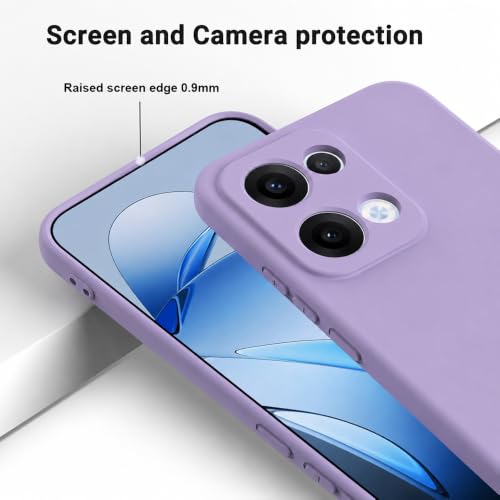 Image of Back Cover for Oppo Reno13 5G | Full Camera Protection | Premium Liquid Silicon Case | Flexible Bumper Case for Oppo Reno13 5G (Purple)