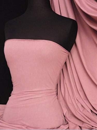 Tia KnightCotton Lycra Elastane Jersey Fabric | Soft & Breathable 4 Way Stretch Material | 50+ Colours | Oeko-Tex Certified | by Tia Knight (Rose Pink, Q35 RSPN)