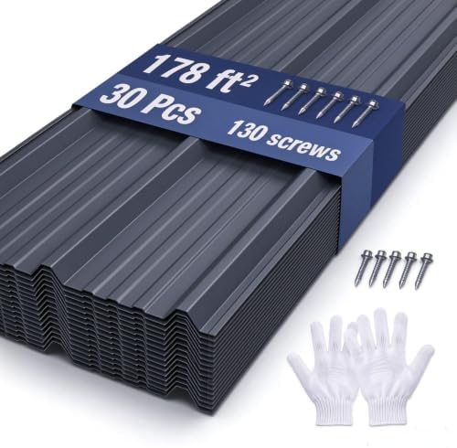 Amazon.com: 178 Sq ft Heavy-Duty PBR Dual-Rib Metal Roofing Panels – 43 ...
