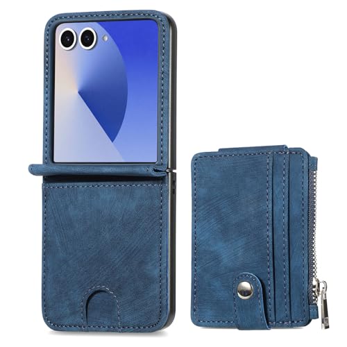 Étui Samsung Galaxy Z Flip 7 protection rabat bleu premium et finitions soignées