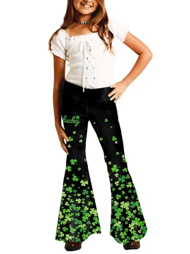 Image of Deerose Girls Halloween Hippie Bell Bottom Pants High Waist Flare Pants 5-14 Years