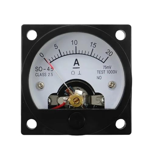 Ampèremètre DC analogique à pointeur rond 45x45mm pour suivi haute précision