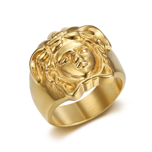 ADAJURI Westwood Greek Human Shape Ring Gold