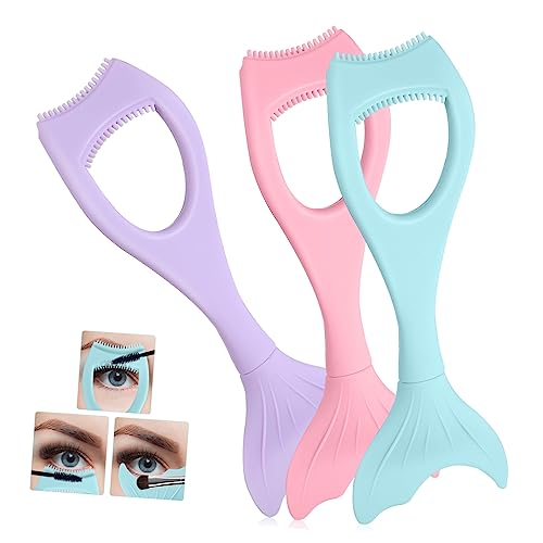BESTYASH 3pcs Mascara Protective Cover Lash Shield Makeup Tool Natural Eyelash Comb Applicator
