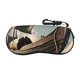 axzttupy Funda suave para gafas de sol con estampado de barco vikingo, elegante, accesorios diarios, multiusos