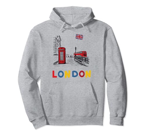 Idea de recuerdos de Londres para niños y recuerdos británicos ingleses Sudadera con Capucha