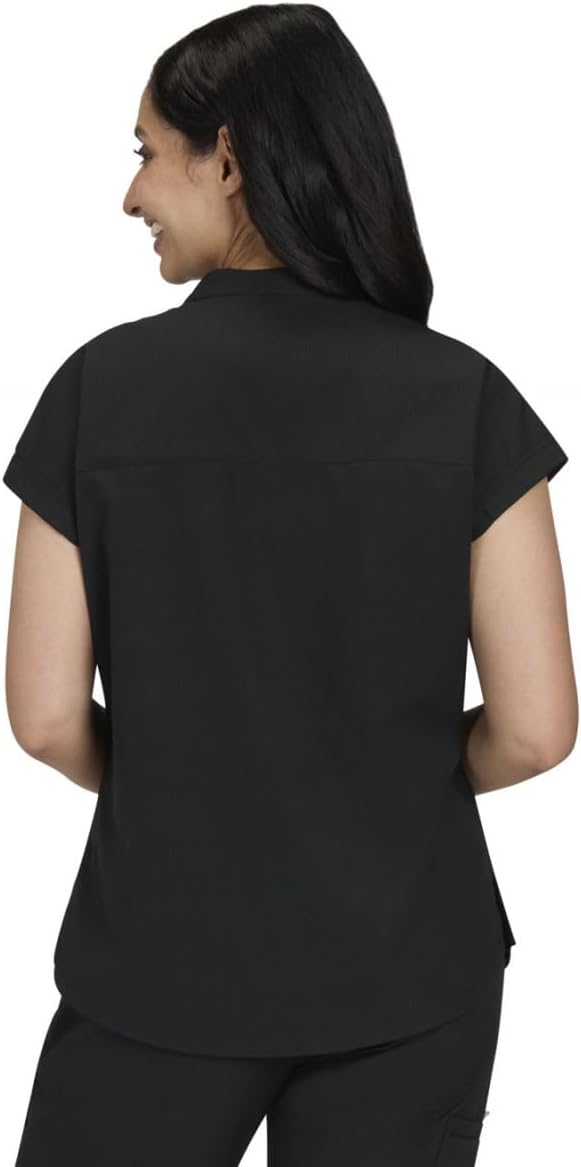 KOI Solis x Catrin Women's 2-Pocket Zipper-Neck Scrub Top